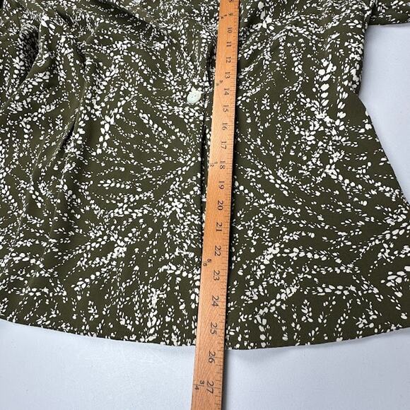 J Jill Wearever Collection Top Womens 2X Green One Button Easy Care Career Chic - Picture 10 of 12